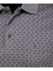 Ragman Softknit-Polo mit Alloverprint, Langarm in Grau