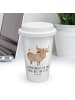 Mr. & Mrs. Panda ToGo Kaffeebecher Sternzeichen Stier mit Spruch in Weiß