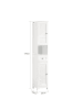 SoBuy Hochschrank in Weiß - (B)32 x (H)170 x (T)30cm