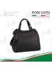 Toscanto Leder Handtasche Toscanto Tasche schwarz ca. 31cm