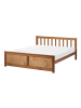 Beliani Doppelbett OLENDON in Braun - (W) 129 x (H) 82 x (L) 206 cm
