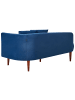 Beliani Chaiselongue CHAUMONT in Blau/Braun - (W) 168 x (H) 75 x (L) 66 cm