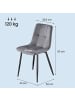VASAGLE 2er-Set:Esszimmerstuhl Tyra in Grau - (B)52 x (H)83 x (T)43 cm