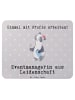 Mr. & Mrs. Panda Mauspad Eventmanagerin Leidenschaft mit Spruch in Grau Pastell