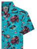 King Kerosin King Kerosin Hawaiihemd Rockabilly Hot Devil in blau