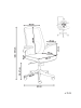 Beliani Bürostuhl OVERLORD in Blau/Weiß - (W) 49 x (H) 100 x (L) 63 cm