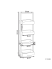Beliani Badezimmerregal VAUPES in Braun - (W) 28 x (H) 87 x (L) 18 cm