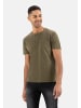 Camel Active Kurzarm Henley in Dunkel Oliv