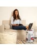 relaxdays Sitzbank in Dunkelgrau - (B)115 x (H)75 x (T)47 cm