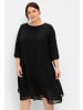 sheego Chiffonkleid in schwarz