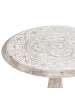 Beliani Beistelltisch JAMBIA in Braun/Weiß - (W) 45 x (H) 43 x (L) 45 cm