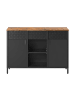 SONGMICS Aktenschrank Bravon in Braun-Schwarz - (B)110 x (H)76 x (T)40 cm