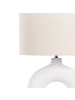 Beliani Tischleuchten VENTA in Weiß/Beige - (W) 38 x (H) 58 x (L) 38 cm