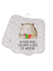 Mr. & Mrs. Panda Topflappen Bär Gefühl mit Spruch in Grau Pastell