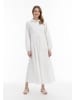 usha WHITE LABEL Maxikleid Aus Baumwolle in Wollweiss