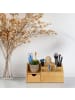 relaxdays Schreibtisch Organizer in Natur - (B)24,5 x (H)11 x (T)15 cm