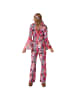 tectake Damenkostüm  Hippie Flowerpower  Bunter Flower-Power-Stil: Pinkes Oberteil und H