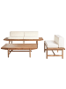 Beliani 3-tlg Lounge Set GIAVENO in Braun/Weiß