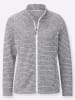 WITT WEIDEN Strickfleecejacke in hellgrau-meliert