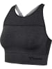 Hummel Hummel Top Hmlmt Yoga Damen Atmungsaktiv Feuchtigkeitsabsorbierenden Nahtlosen in BLACK MELANGE