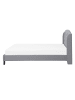 Beliani 2-tlg Doppelbett BORDEAUX in Grau/Schwarz