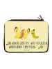 Mr. & Mrs. Panda Federtasche Raupe Schmetterling mit Spruch in Gelb Pastell
