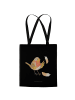 Mr. & Mrs. Panda Canvas Tasche Rotkehlchen Federn ohne Spruch in Schwarz