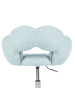 Beliani Bürostuhl WHIZZY in Blau/Silber - (W) 59 x (H) 64 x (L) 50 cm