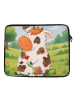 Mr. & Mrs. Panda Laptop Tasche Kuh Design ohne Spruch in Weiß