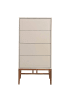 Angel Cerdá Chiffonier 7036 in Walnuss / Grau – (B)60 x (H)120 x (T)45 cm
