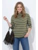 Ulla Popken Langarmshirt in dunkel khaki