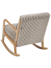Beliani Schaukelsessel SORSELE in Beige/Braun - (W) 65 x (H) 79 x (L) 81 cm