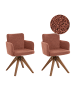 Beliani 2er-Set Esszimmerstuhl EVELYN in Orange/Braun