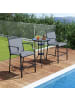 COSTWAY 2er Set Gartenstühle in Blau