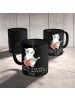 Mr. & Mrs. Panda Kaffeebecher Bassgitarre Groove mit Spruch in Schwarz