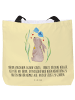 Mr. & Mrs. Panda Strandtasche Hase Blume mit Spruch in Gelb Pastell