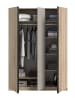 ebuy24 Kleiderschrank Oakland Eiche 130 x 53 cm