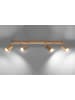 Nice Lamps Deckenleuchte LUDWIK 4 in Natur Holz (H) 20cm (L)80cm (B)5cm