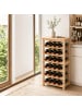 relaxdays Weinregal in Natur - (B)40 x (H)82 x (T)24 cm