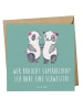 Mr. & Mrs. Panda Deluxe Karte Liebe Schwester mit Spruch in Meeresbrise