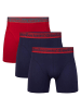 Bamboo Basics Boxershort 3er Pack in Rot/Blau/Blau