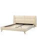 Beliani Doppelbett SENLIS in Beige/Braun - (W) 234 x (H) 100 x (L) 220 cm