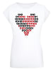 F4NT4STIC T-Shirt I love you Binary Code Herz in weiß
