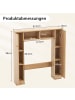 COSTWAY Toilettenschrank Bad Überbauschrank in Hellbraun
