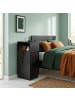 relaxdays 1 x Nachttisch in Schwarz - (B)24 x (H)64 x (T)30 cm
