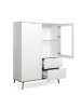 CALICOSY Geschirrschrank LUBLIN in Weiß - (W) 100  x (H) 140  x (L) 40  cm