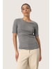 Soaked in Luxury T-shirt SLFauna Slim fit in Grey Melange