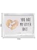 Mr. & Mrs. Panda Schneerahmen Otter Herz mit Spruch in Grau Pastell