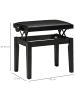 HOMCOM Klavierhocker-63L x 33B x 45-56H cm-Schwarz