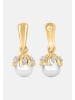 Diamant Exquis Ohrringe aus 375 Gelbgold mit Perle mit Diamant